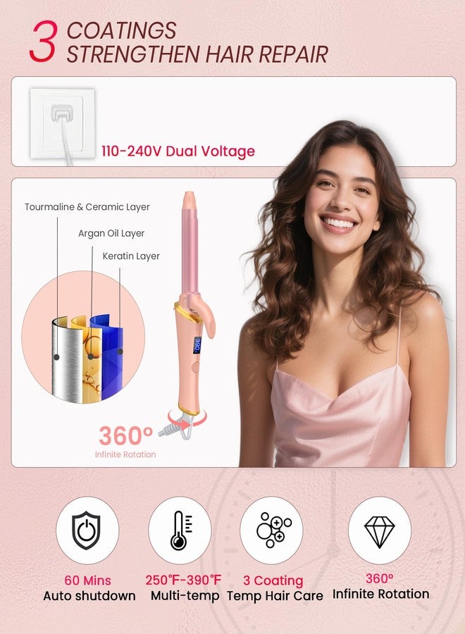Ukliss 3/4 Inch (19mm) Mini Curling Iron | for Beach Waves & Natural Curls | Short to Medium Hair & Bobs | 30s Fast Heat & Dual Voltage - Image 3