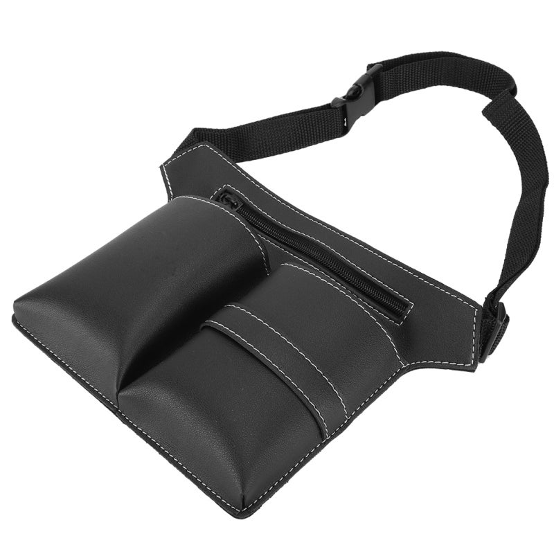 Hairdresser Holster Black PU Leather - Durable Waterproof Adjustable Removable Belt Scissors Holder for Professional Hairdressers & Salon Use - Image 5