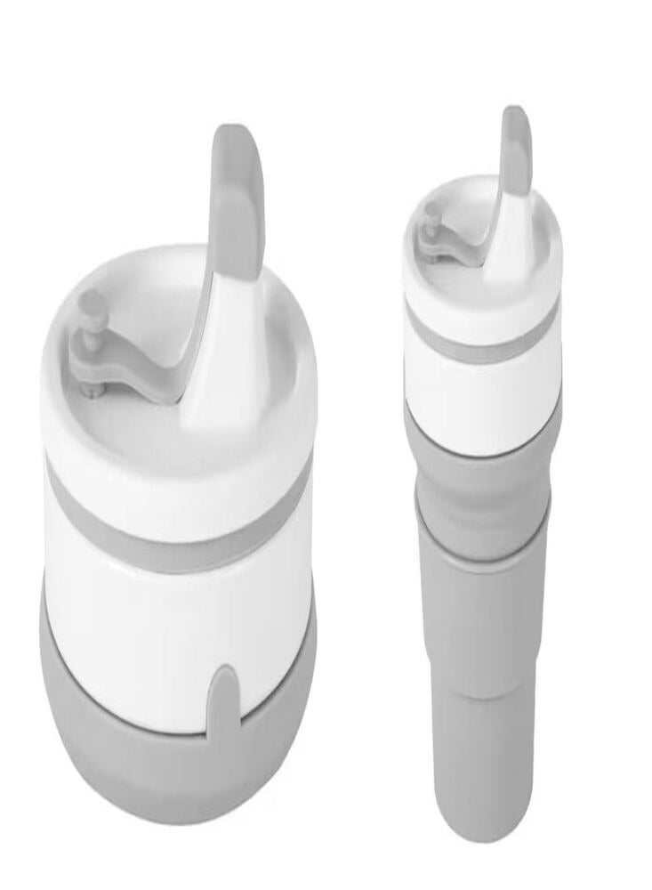 Mug, collapsible grey white 350 ml - Image 1