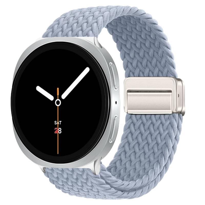 سوار ساعة ذكية سوار نايلون حلقي متوافق مع Samsung Galaxy Watch 8 بملاءمة قابلة للتعديل وحزام بديل للاستخدام اليومي باللون أزرق قابل للتعديل عملي للاستخدام المتكرر خفيف الحمل - Image 1