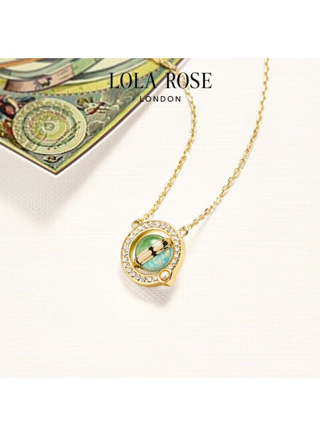 LOLA ROSE قلادة لولا روز على شكل قلب شمس أخضر للنساء هدية عيد الميلاد للفتيات هدية عيد ميلاد للنساء - Image 2