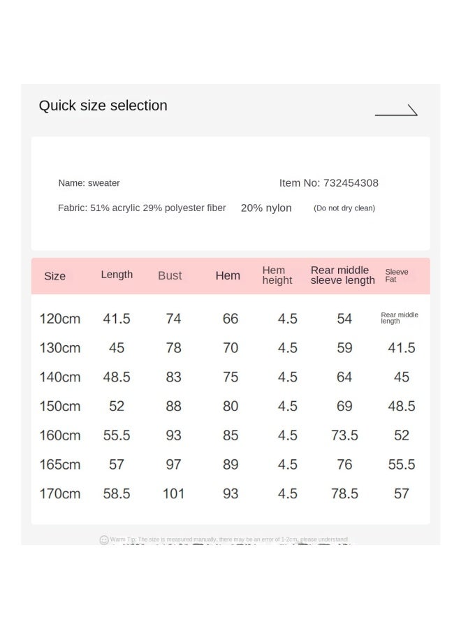 DEESHA Retro Fair Isle Color-block Sweater】girls' Autumn And Winter Knitwear, Mid-to-large Size Children's Round Neck Warm Sweater - Image 5