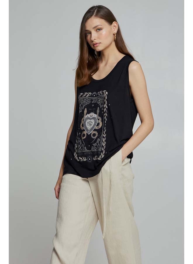 BSB Sleeveless blouse with print - Image 5