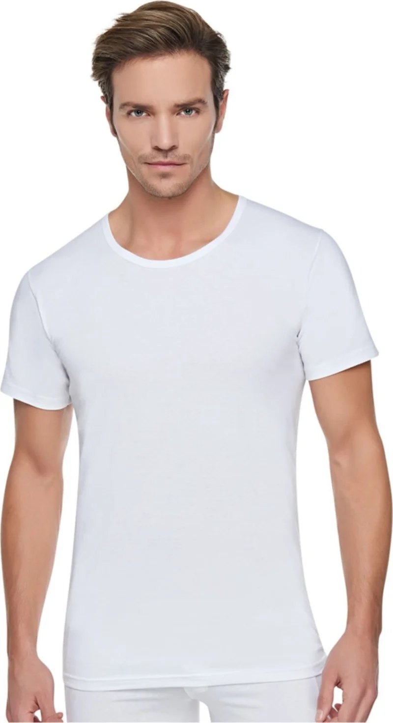 توتكو 3 Pieces White Rib Cycling Collar Undershirt