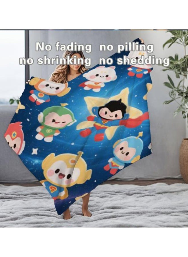 عام بطانية رقيقة من الفانيلا الكرتونية للأطفال والرضع (دافئة ومريحة، ومناسبة للنوم والألعاب) 70 سم * 100 سم - Image 5