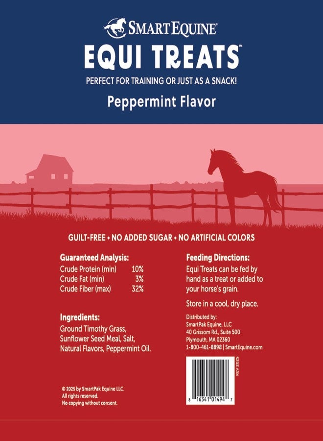 SmartEquine Uckele SmartEquine Equi Treats | Made with Timothy Grass & Sunflower Meal | High-Fiber Horse Treats | Low ESC & Starch | Bite-Sized | No Added Sugar | Cookies for Horses | 4 LB (4 LB, Peppermint). - Image 2