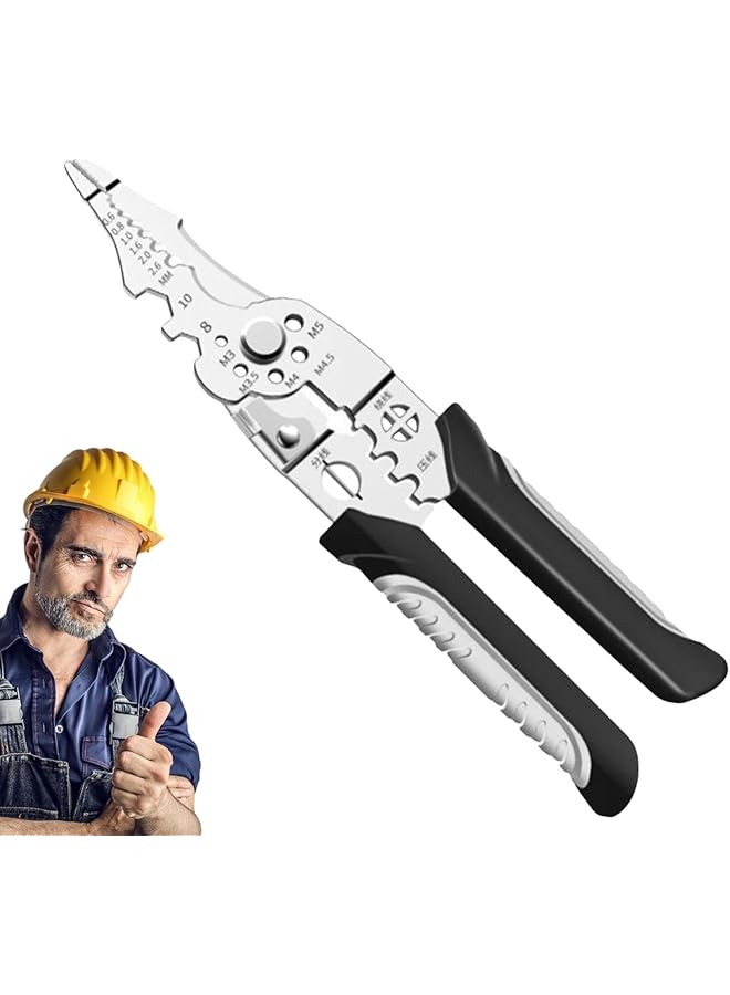 PROMASS Professional Wire Stripper, Wire Stripper Crimper Wire Stripper and Cutter Wire Stripper and Crimping Tool Wire Stripper Pliers - Image 1