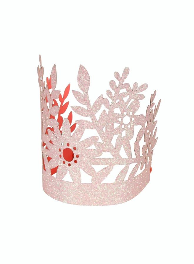Meri Meri Pink Glitter Crown - Image 1