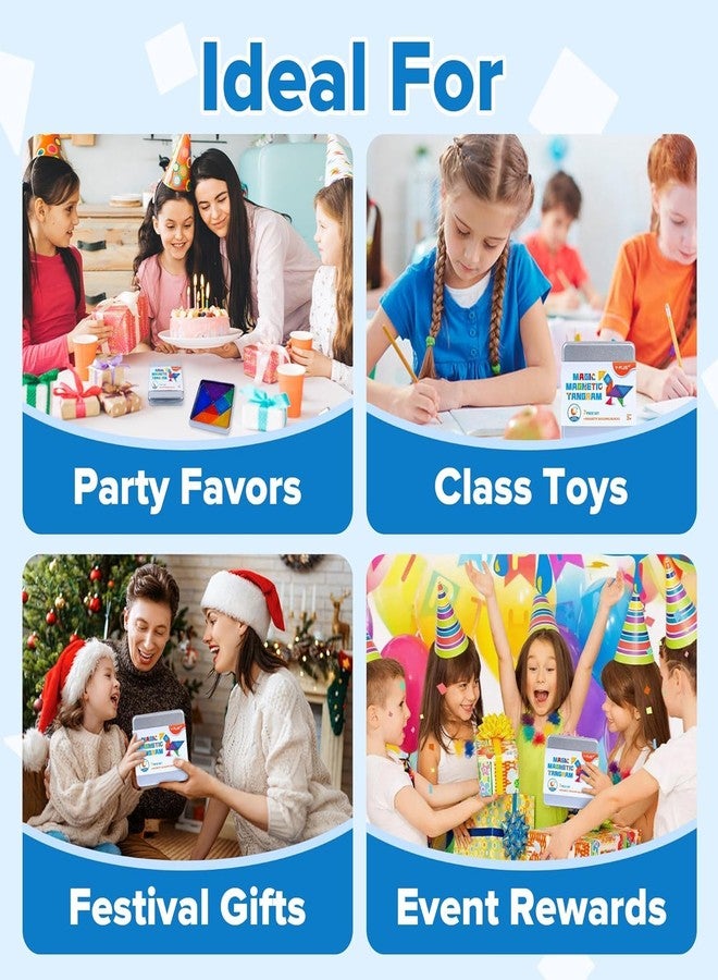 YPLUS Mini Magnetic Tiles Travel Magnetic Blocks Building Toys, 700 Shapes 3D Magnet Tangrams Puzzle, Toddlers Montessori Road Trip Toys STEM Educational Activity for Kids 4-8, 8-12 - Image 5