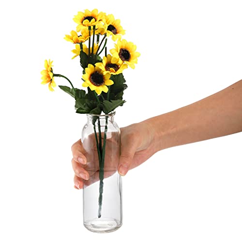 Lyellfe Set of 12 Glass Bud Vase, Clear Vases for Flowers, Small Vintage Floral Vase in Bulk for Centerpieces, Office, Dinning Table, Wedding Reception - Image 4