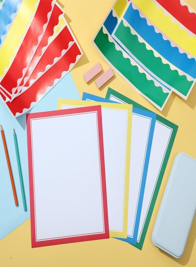 Henoyso 116 Sheets Science Fair Board Supplies 20 Printable Presentation Science Subtitles 80 Scalloped Bulletin Borders 8 Letter Sticker 8 Project Title for School Office (Board No Included) - Image 5