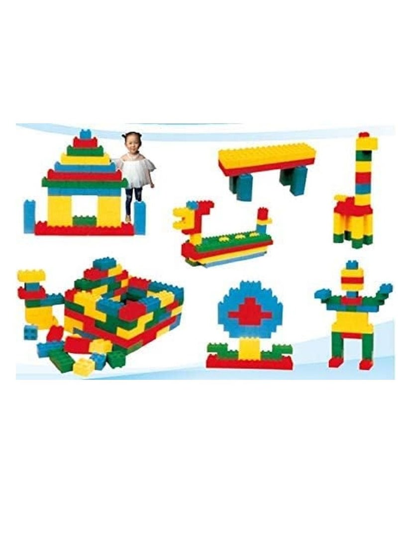 RBWTOYS مكعبات بناء مناظر طبيعية مثمنة الشكل من RBW Toys مكونة من 42 قطعة للأطفال | مكعبات بناء بلاستيكية كبيرة جدًا للأطفال، لعبة قلعة Naughty Paradise، مسار الكارت، سياج، UMR1RW16642 - Image 2