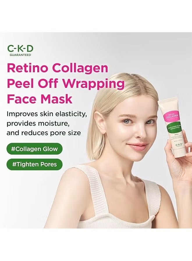 CKD Collagen Tightening Glow Cream Pack 80ml, Peel Off Face Mask for Firming, Hydrating and Brightening Anti Aging, Skin Care - Image 2
