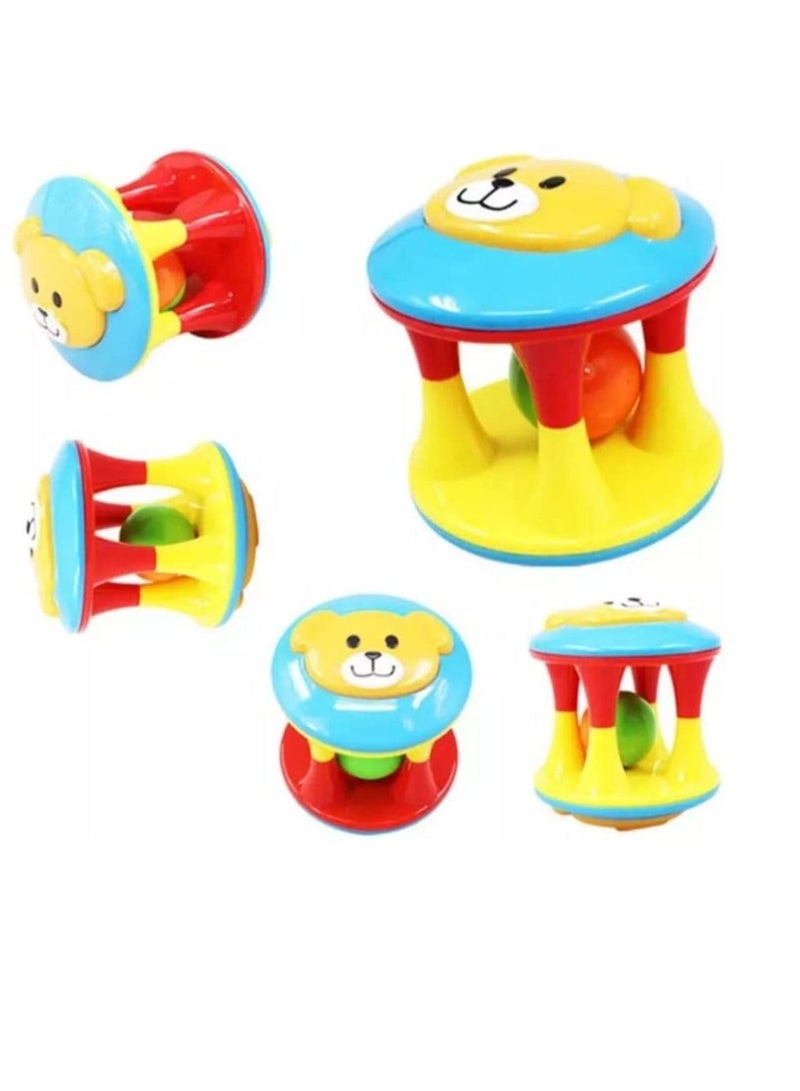 Soofam 3 Piece Rattle and Teether Toy Kids Teething Rattle Rocking Soft Touch Funny Toy for Babies - Image 3