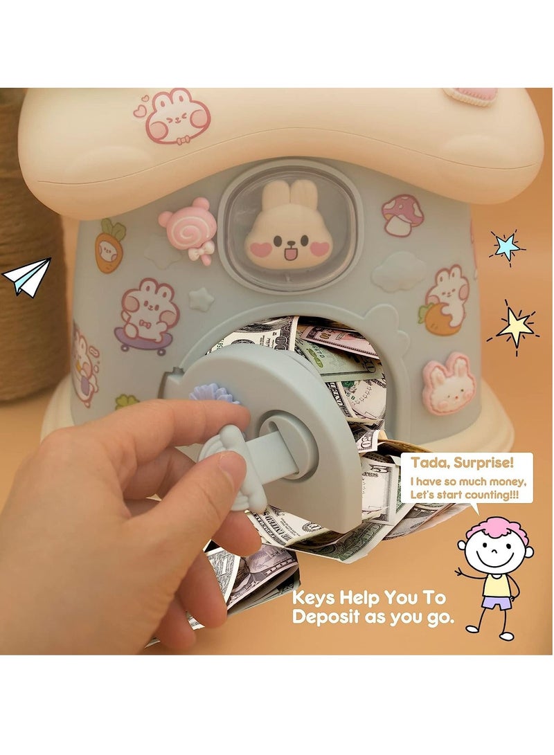 SYOSI Bank for Boys Girls,  Kids ATM Money Bank Toy, Cute Animal Bank, Large Capacity Paper Money Cash Dollar Saving Box for Real Money, Gift for Kids Children Birthday - Image 5