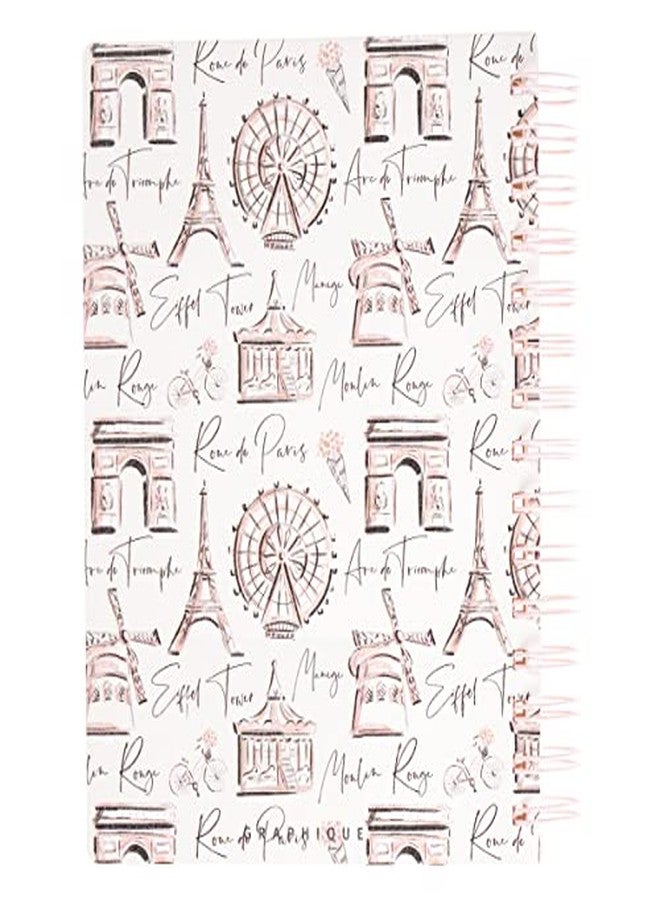 Graphique Medium Vegan Leather Spiral Journal - Meet Me in Paris - 192 Lined Pages - Perfect for Taking Notes, Lists and More (6" x 8"),SCWS011 - Image 3