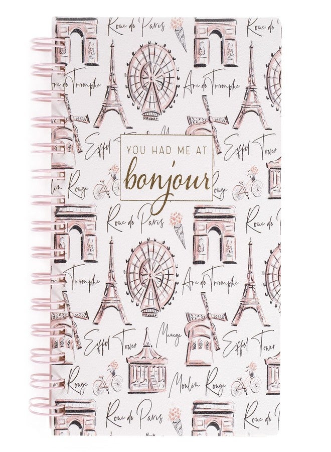 Graphique Medium Vegan Leather Spiral Journal - Meet Me in Paris - 192 Lined Pages - Perfect for Taking Notes, Lists and More (6" x 8"),SCWS011 - Image 1