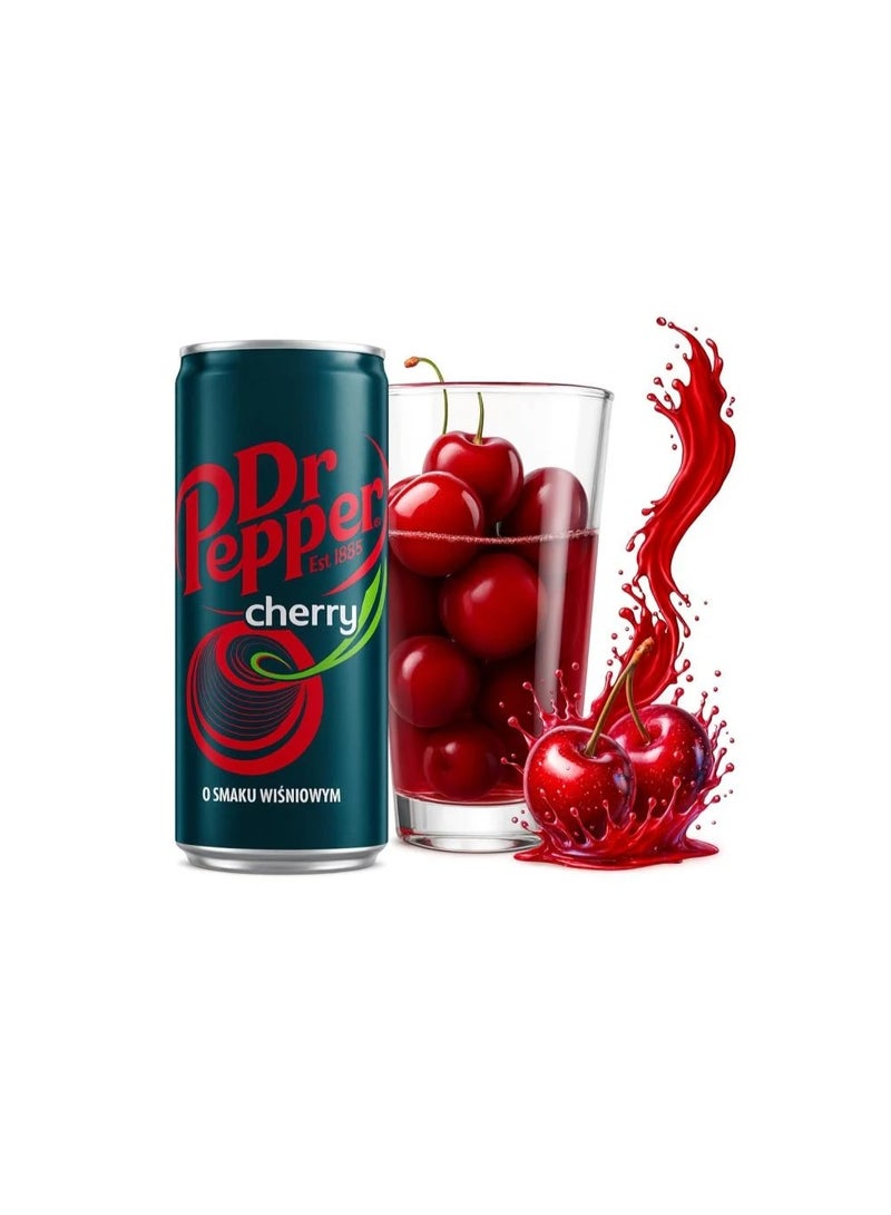 Dr Pepper Soft Drink Can Cherry 330 ml - Image 2