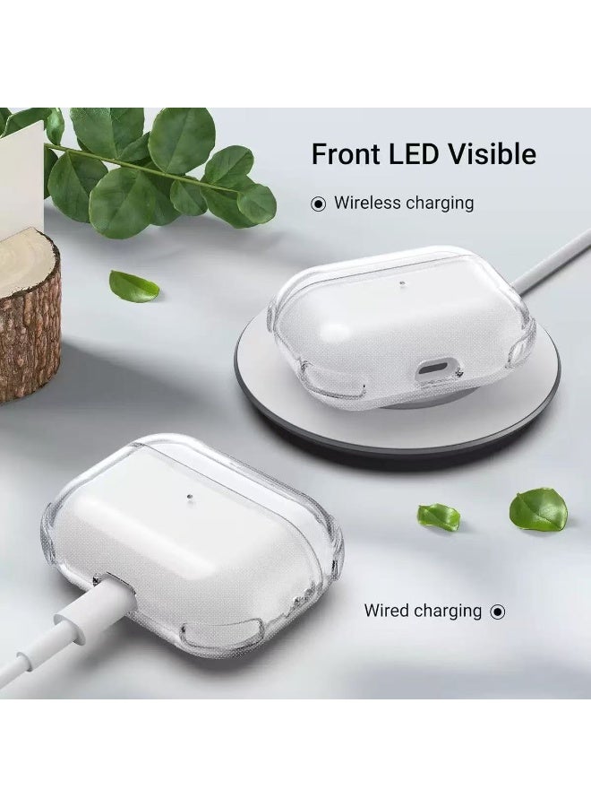 مناسبة لغطاء حماية AirPods Pro 3، غطاء شفاف من TPU ناعم لـ AirPods Pro 3، يأتي مع مجموعة أدوات تنظيف وسلسلة مفاتيح. شفاف. - Image 3
