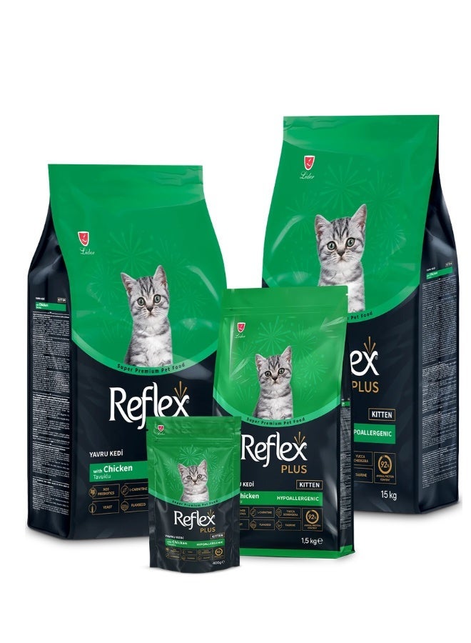 REFLEX Kitten Food Chicken 1.5Kg – Premium Dry Cat Food for Kittens, Omega 3 & 6, Immune & Growth Support - Image 2