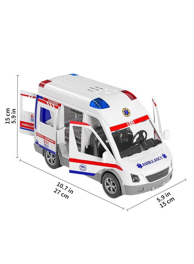 TEMI Ambulance Toy for Kids 3 4 5 6 7 8 Years Old Friction Powered Truck with Light and Sound Emergency Vehicle Toys for Boys Girls Gifts for Age 3-12 Boys Girls - Image 5