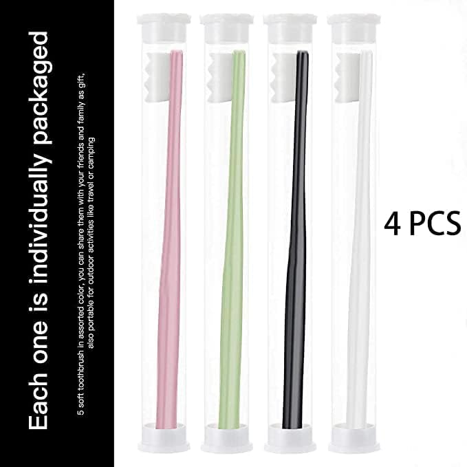 Newvent 4 Pc Extra Soft Bristles Manual Toothbrush | Ultra Soft Micro-Nano Bristled For Sensitive Gums & Teeth Toothbrush For Kids & Adults (White) - Image 2