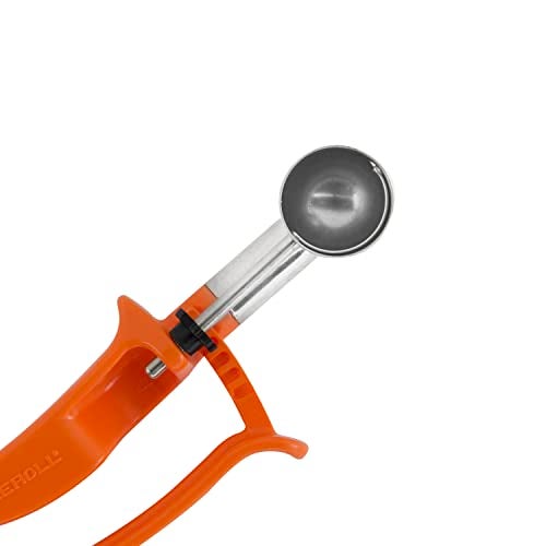 Zeroll 2100 Universal Standard Length EZ Disher Food Portion Control Scoop Designed for Right or Left Hand Use Dishwasher Safe NSF Approved, 1 3/26-Inch, Orange - Image 3