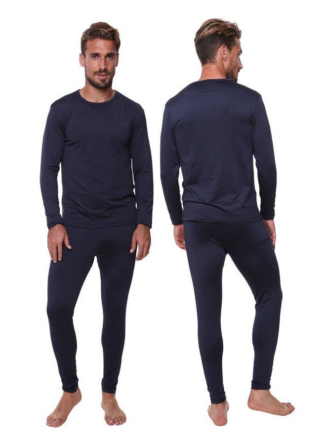 Ultra Dry Men's Long Thermal Underwear Set, Blue, XL - Image 1