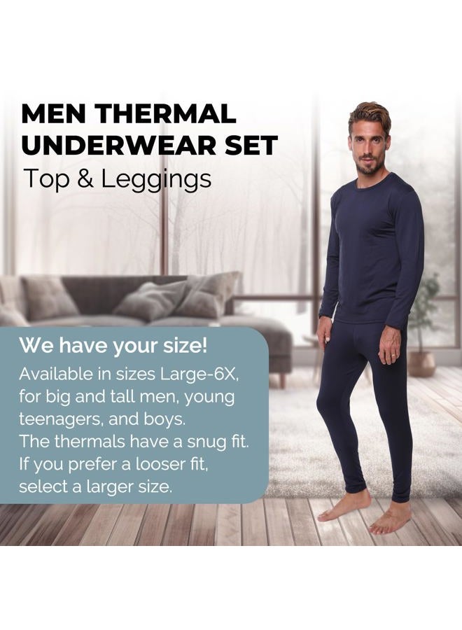 Ultra Dry Men's Long Thermal Underwear Set, Blue, XL - Image 4