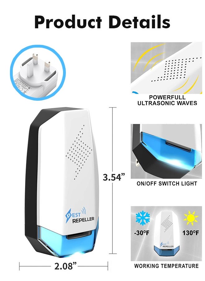 Pest - Electronic Rodent and Insect Repellent Device, Ultrasonic Pest Conttol Plug, Electronic Insect Defender, Indoor Reject - Image 1