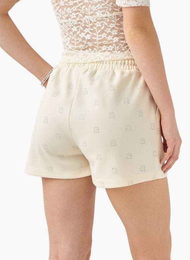 2Xtremz Embellished Shorts with Drawstring Closure and Pockets - Image 3