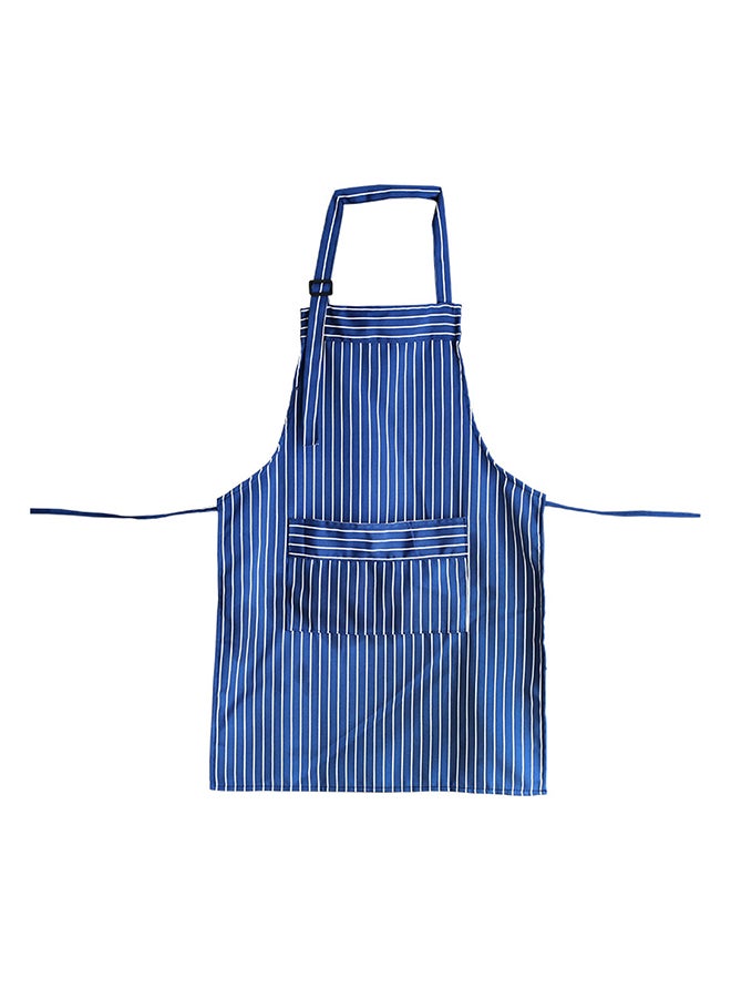 Deo King Striped Kitchen Apron With Adjustable Neck Strap Blue 57x82cm - Image 1