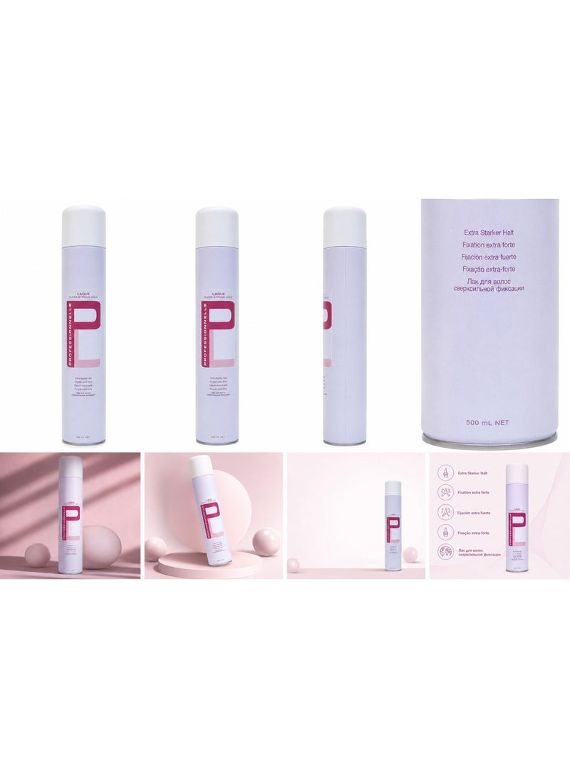 PROFESSIONNELLE Laque Super Strong Hold Extra Starker Hair 500ml - Image 2