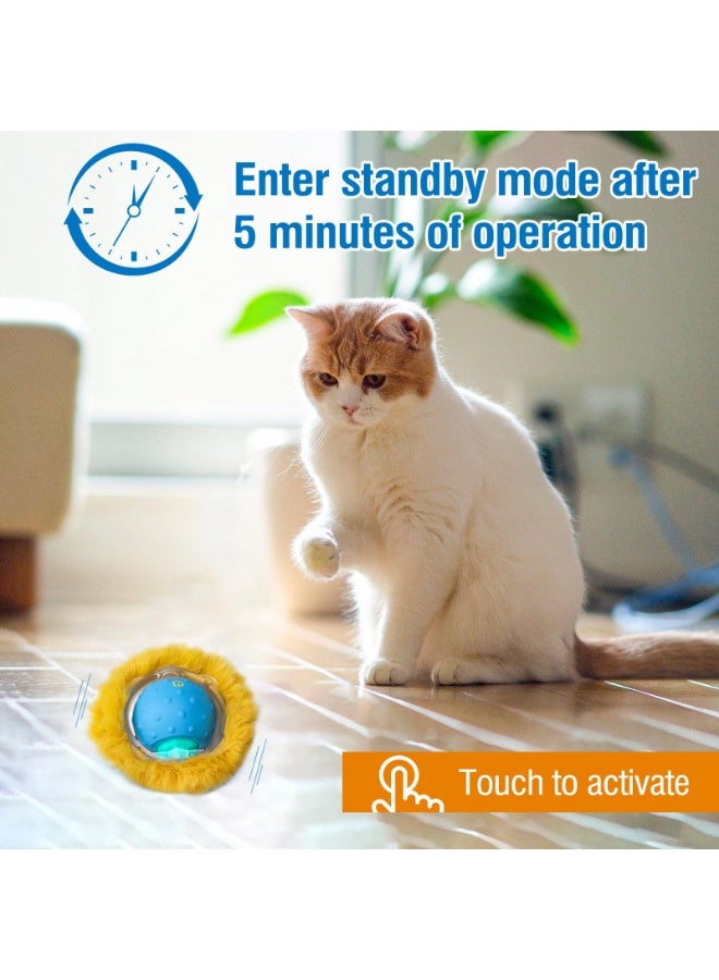 Automatic Cat Toys Ball，Rechargeable Interactive Cat Ball With Combining Cloth - Smart Motion Activate Electric LED Light For Indoor Cats Automatic - Image 3
