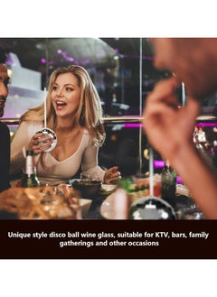 Oasisgalore Set of 4 Silver Disco Ball Tumblers with Lids and Straws  - Image 4