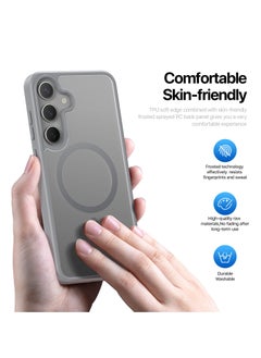 DUX DUCIS DUX DUCIS Yind Series Cover for the Samsung Galaxy S25 mobile phone, compatible with MagSafe, a slim, TPU Hybrid PC  cover made of TPU, polycarbonate silicone - Grey  - Image 4