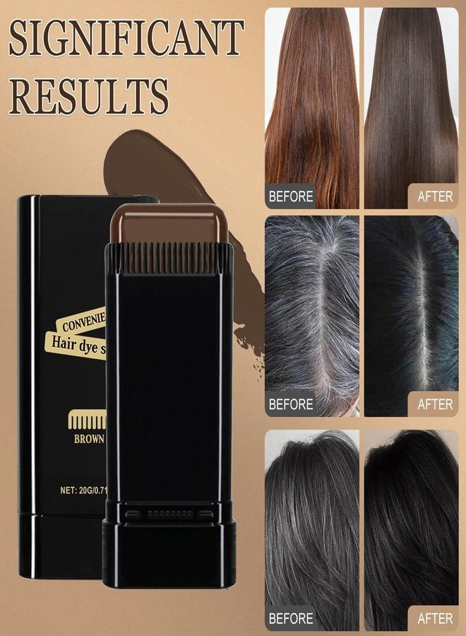 Keli Instant Hair Color Stick for White Hair Coverage - Temporary Root Touch Up Comb for Men & Women - Waterproof & Sweatproof Hair Dye Stick for Quick Gray Conceal (Brown, 20gm) - Image 4
