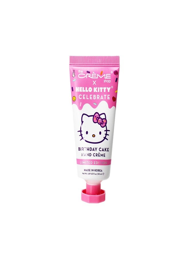 The Crème Shop x Sanrio Hello Kitty Moisturizing Hand Crème - Indulgent Shea Butter and Vitamin E Formula for Soft Smooth Hands (Birthday Cake)