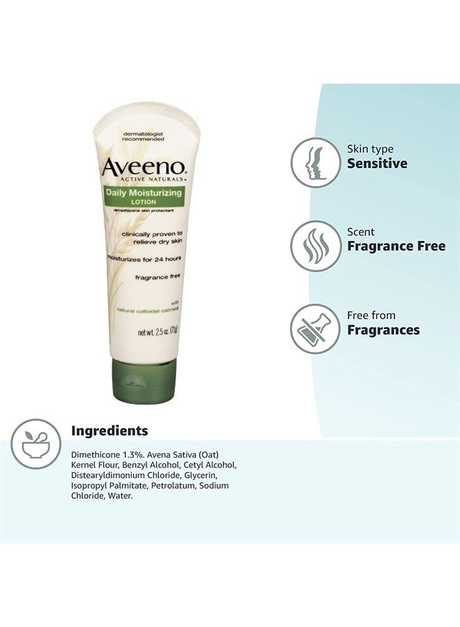 Aveeno Daily Moisturizing Lotion, 2.5 Ounce (Pack of 3) - Image 5