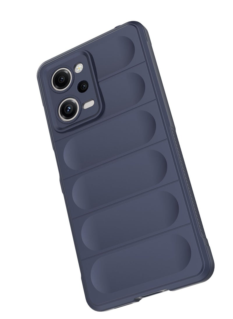 جولدن ماسك شاومى ريدمى نوت 12 برو (Xiaomi Redmi Note 12 Pro) جراب ماجيك كيس كفر حماية للهاتف - (ازرق داكن)  - Image 3