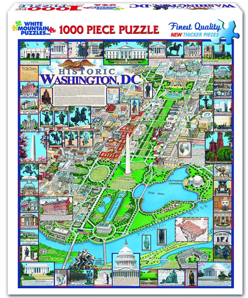White Mountain Puzzles Washington DC - 1000 Piece Jigsaw Puzzle - Image 2