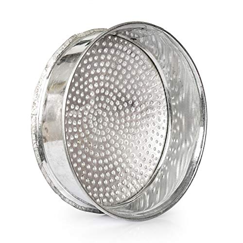PTR Pure Iron Smooth Edge Wheat Strainer Chalni 9 x 3 Inch Heavy Duty Gehu Chalna for Rice Grains Spices Lentils Churma Multi Use Food Grade Kitchen Essential - Image 1
