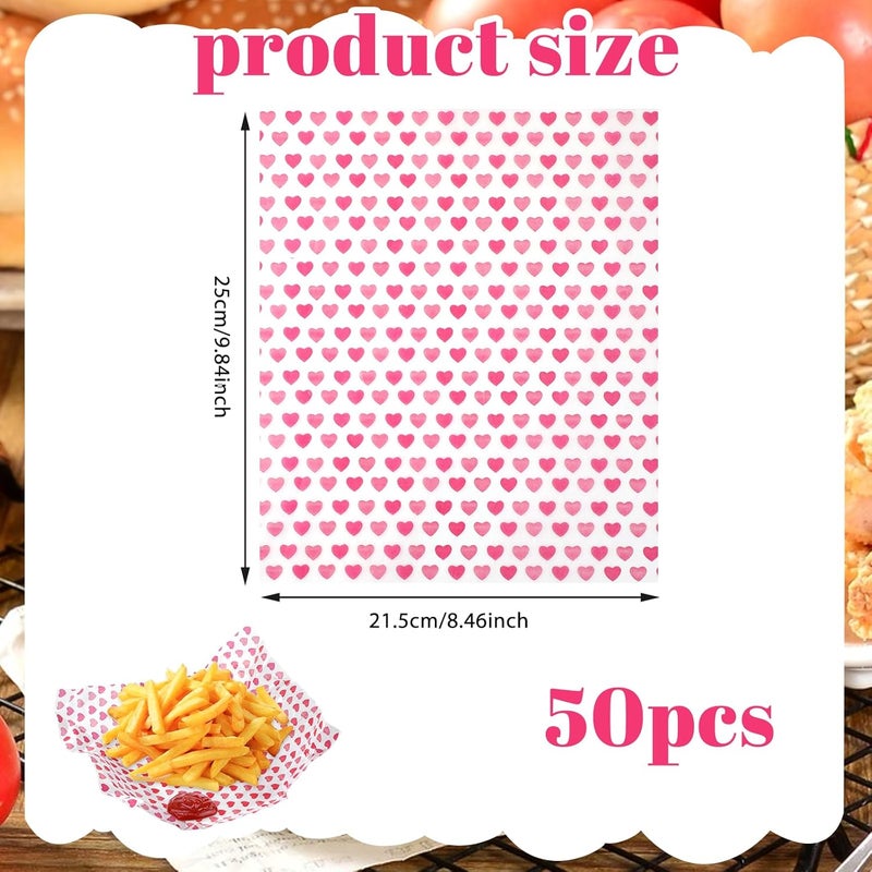 Aeaocvo 50PCS Wax Paper Sheets for Food, 9.8x8.5" Sandwich Wrapping Papers, Greaseproof Waterproof Non-Stick Deli Paper Sheets for BBQ, Picnic, Festival Party, Festival and Outdoors - Image 2