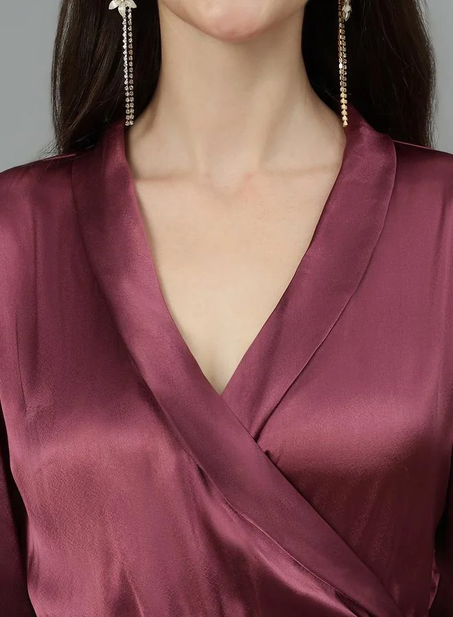 Kotty Satin Wrap Dress