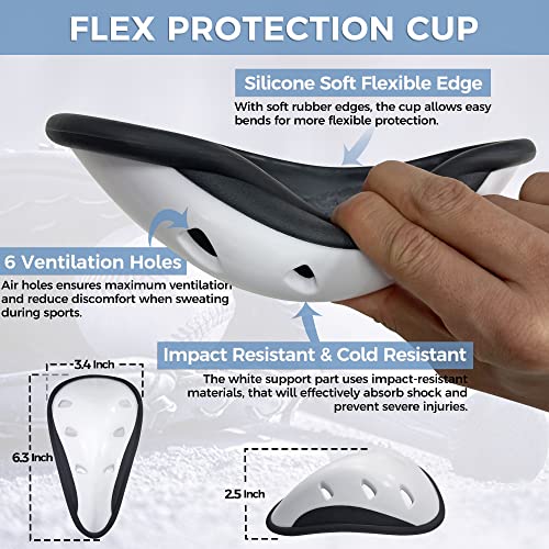Legendfit Men Football Compression Shorts w/Cup Straps Protective Athletic Sliding Underwear Baseball Lacrosse Cricket - Image 3