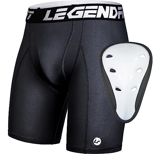 Legendfit Men Football Compression Shorts w/Cup Straps Protective Athletic Sliding Underwear Baseball Lacrosse Cricket - Image 1