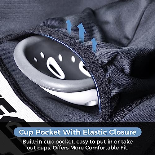 Legendfit Men Football Compression Shorts w/Cup Straps Protective Athletic Sliding Underwear Baseball Lacrosse Cricket - Image 4