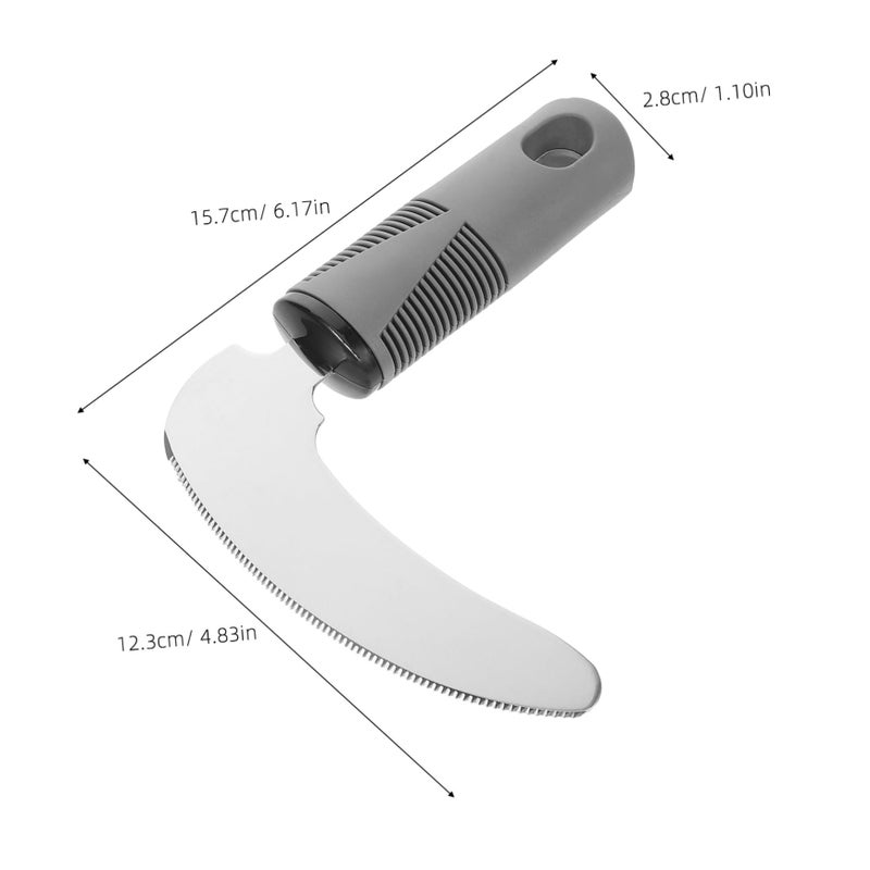 Stainless Steel Adaptive Anti Shake Eating Utensils Elderly Hand Disabled Steak Cutter Training Tool - Image 3