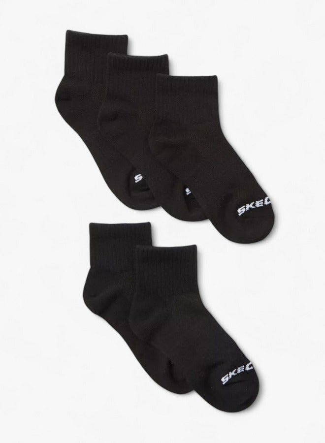 SKECHERS Logo Print School Ankle Length Socks - Set Of 5 - Image 2