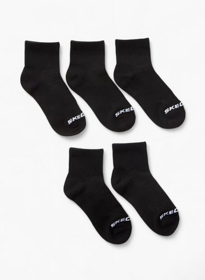 SKECHERS Logo Print School Ankle Length Socks - Set Of 5 - Image 1